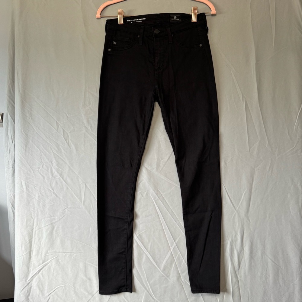 Adriano Goldschmied Womens Black Farrah Ankle Seamless High Rise Skinny Size 25R